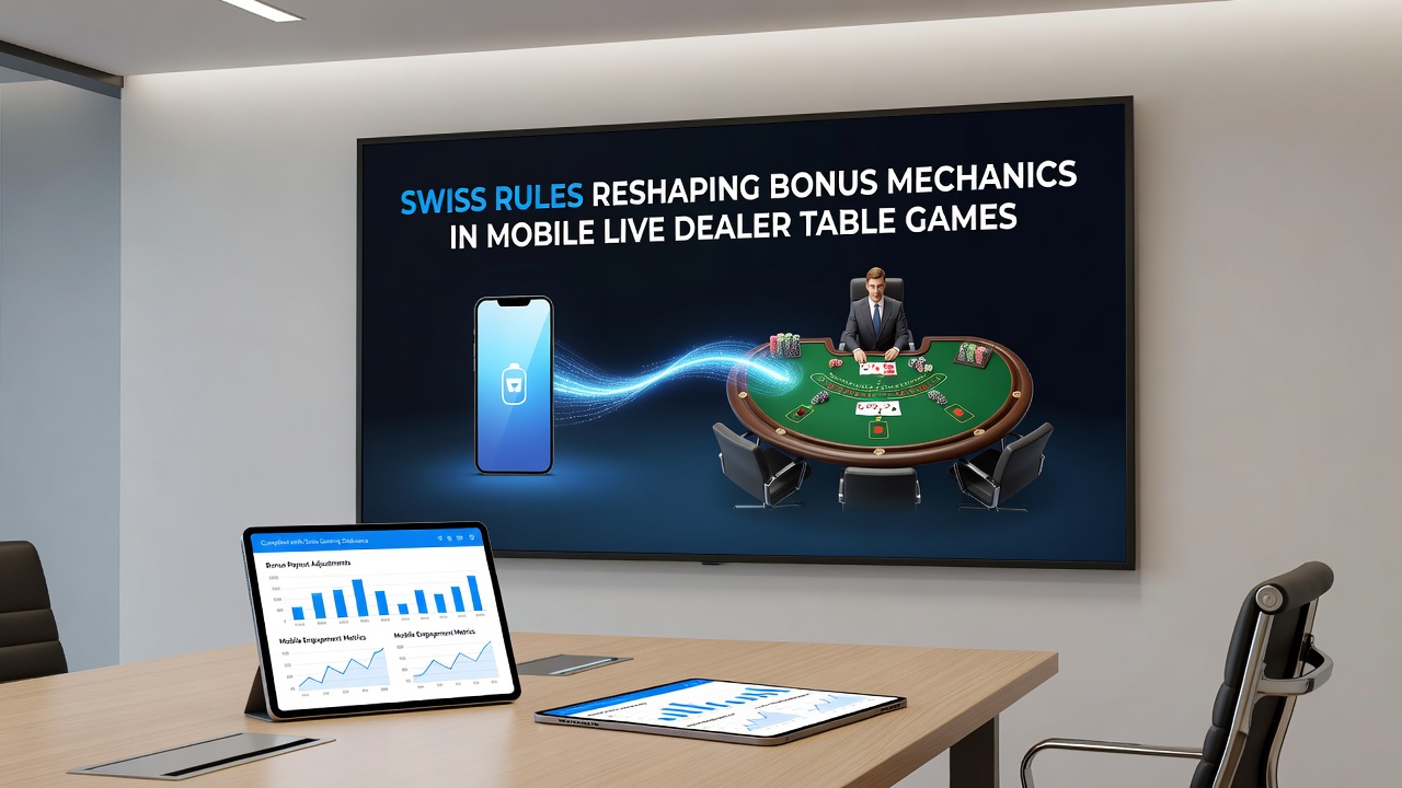 Mobile live dealer interface displaying updated bonus mechanics under Swiss regulations